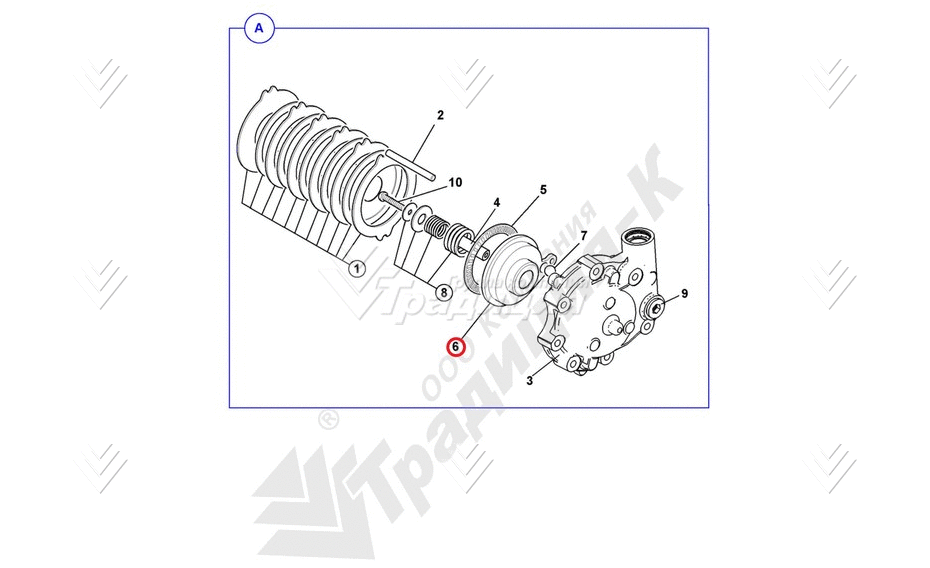 Поршень тормоза КПП JCB 998/11006 картинка