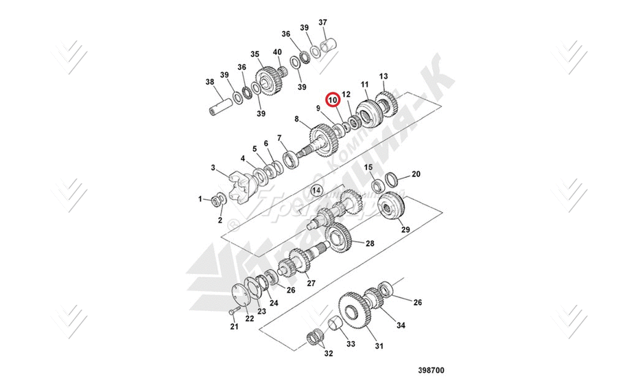 Сальник промежуточного вала JCB 445/64302 картинка