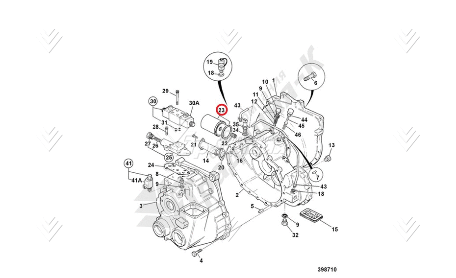 Фильтр масляный трансмиссии (КПП) JCB 581/18076 картинка 33379