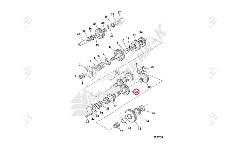 Шестерня 2-ой передачи JCB 459/50511 картинка