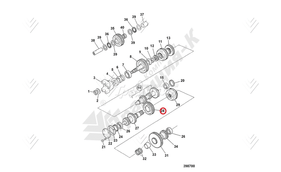 Шестерня JCB 459/M3502 картинка