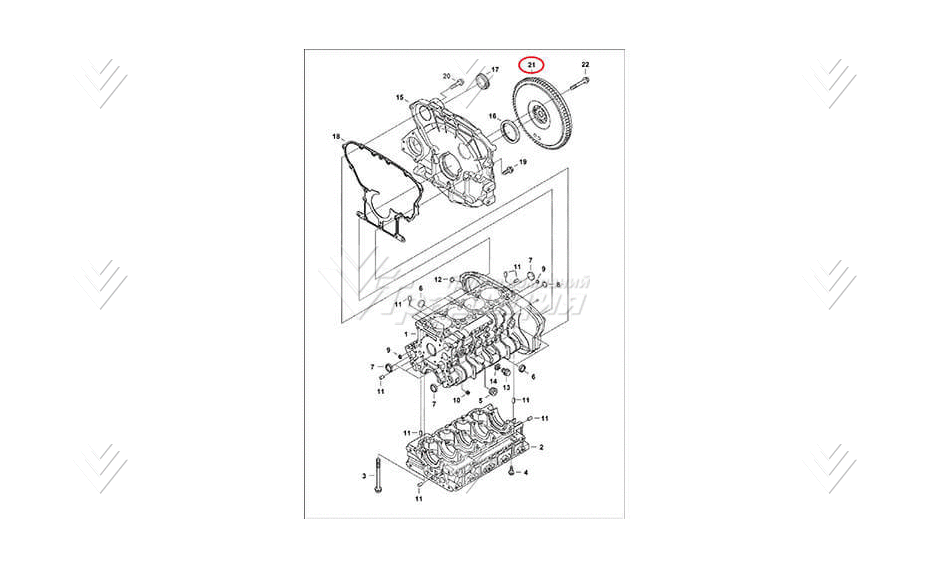 Маховик в сборе BOBCAT 7008535 картинка