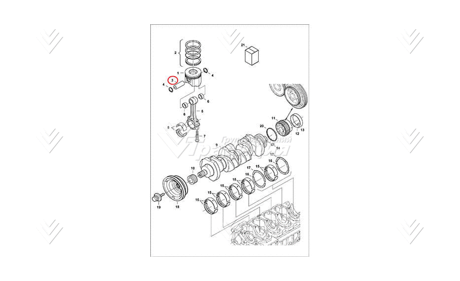 Палец поршневой BOBCAT 7000685 картинка