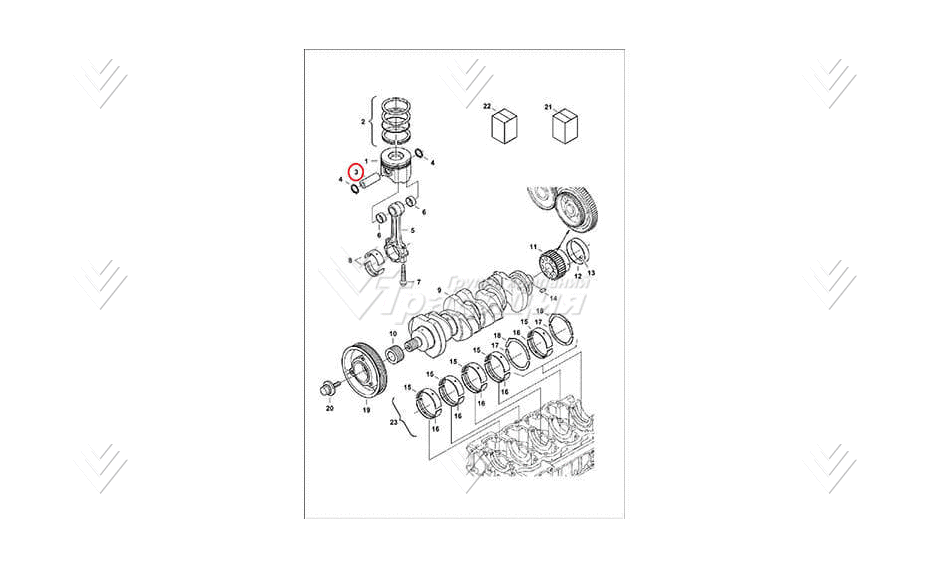 Палец поршневой BOBCAT 7008417 картинка