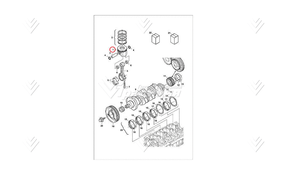 Поршень (00), +0,50 mm BOBCAT 7008476 картинка