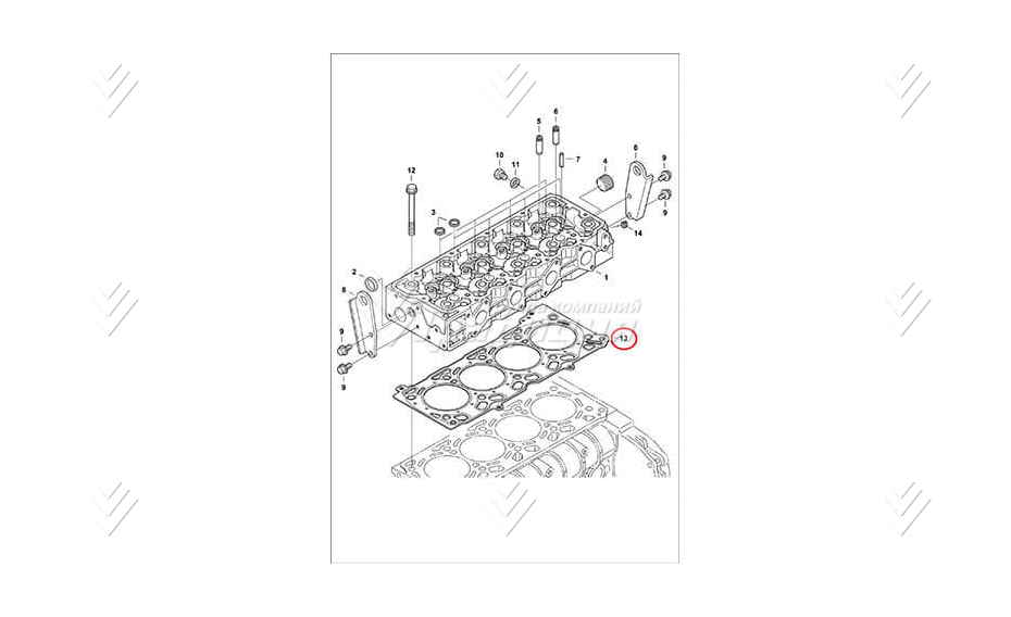 Прокладка ГБЦ (1 hole) BOBCAT 7000646 картинка 37649