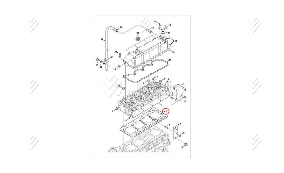 Прокладка ГБЦ (1-notch) BOBCAT 6698598 картинка