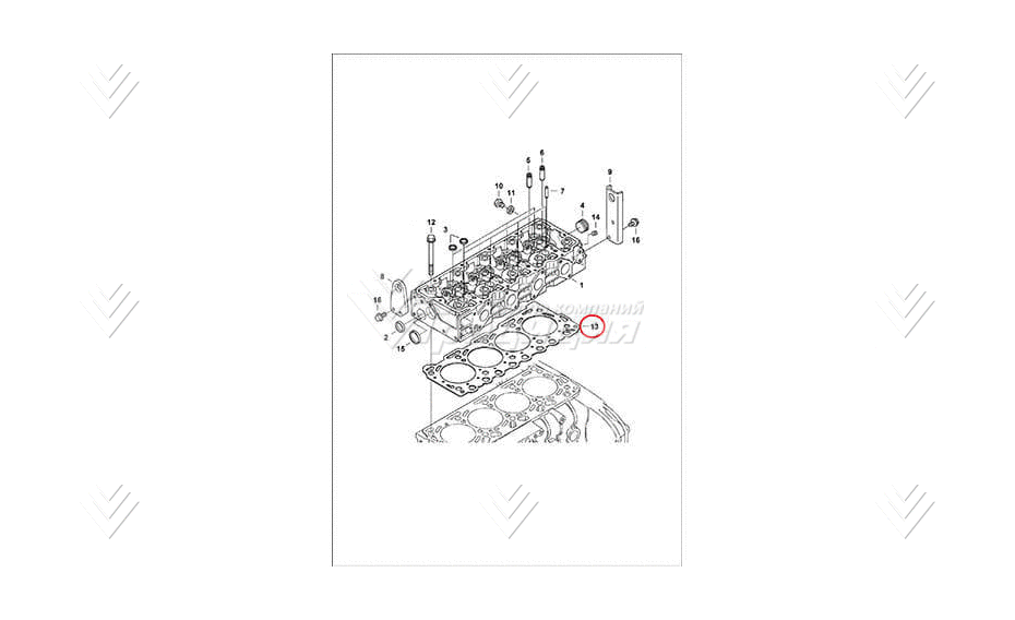 Прокладка ГБЦ (1-notch) BOBCAT 7008459 картинка 37655