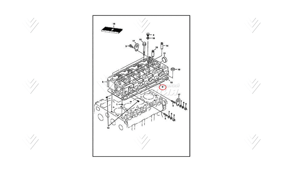 Прокладка ГБЦ BOBCAT 6655159 картинка 37676