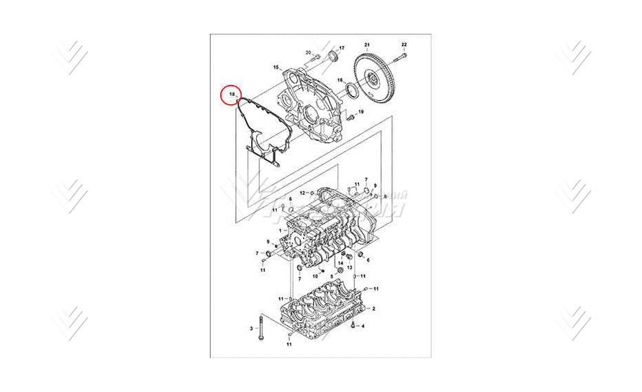 Прокладка корпуса шестерен BOBCAT 7008461 картинка