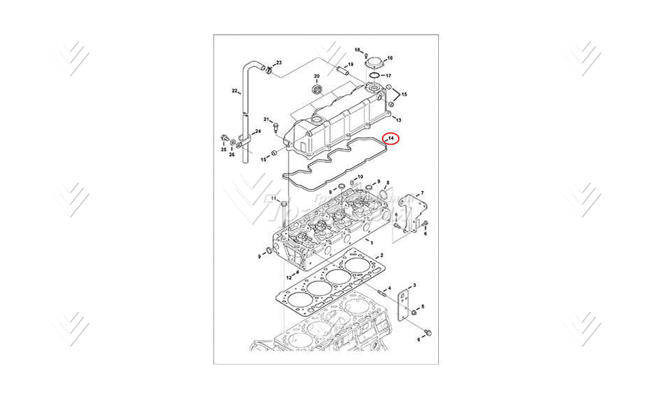 Прокладка крышки клапанов BOBCAT 6680690 картинка