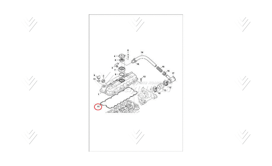 Прокладка крышки клапанов BOBCAT 7008409 картинка