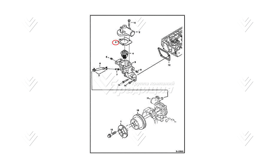 Прокладка крышки термостата BOBCAT 6685955 картинка