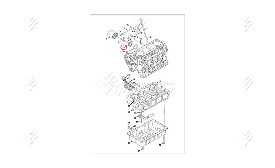 Теплообменник фильтра масляного BOBCAT 6698523 картинка