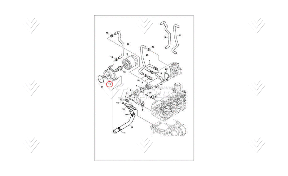 Теплообменник фильтра масляного BOBCAT 7008489 картинка