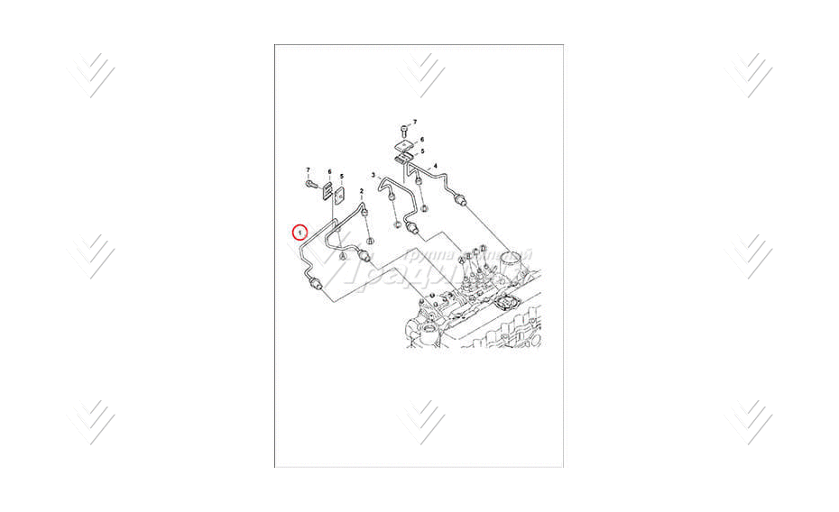 Трубка топливная высокого давления №1 BOBCAT 7008494 картинка