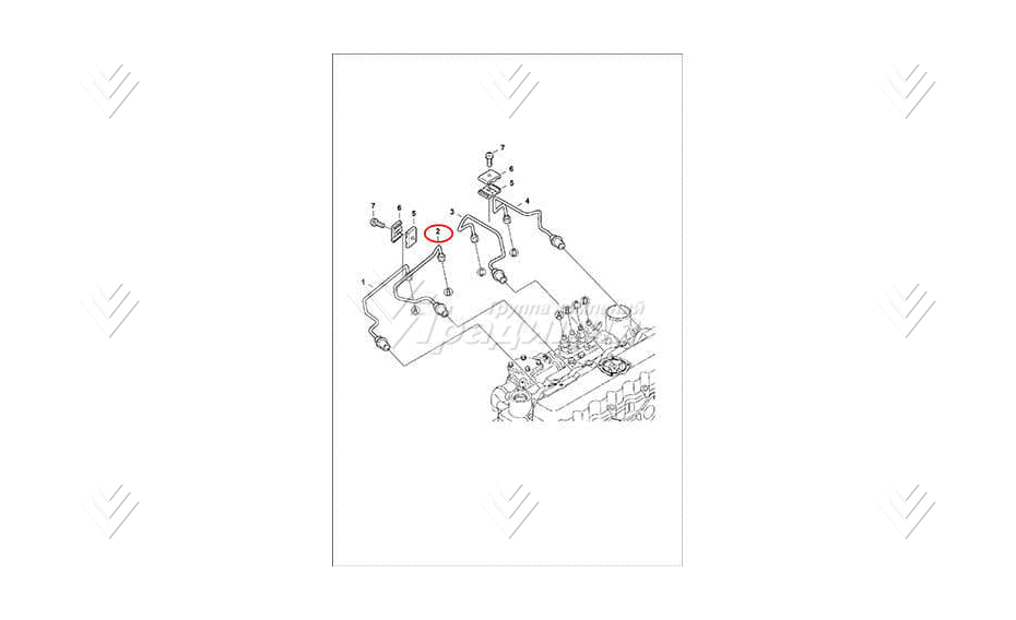 Трубка топливная высокого давления №2 BOBCAT 7008495 картинка