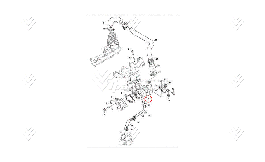 Турбокомпрессор BOBCAT 7017202REM/ 7017202EF/ 7017202 картинка