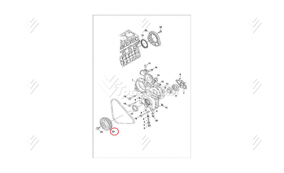 Шкив вала коленчатого BOBCAT 7017208 картинка