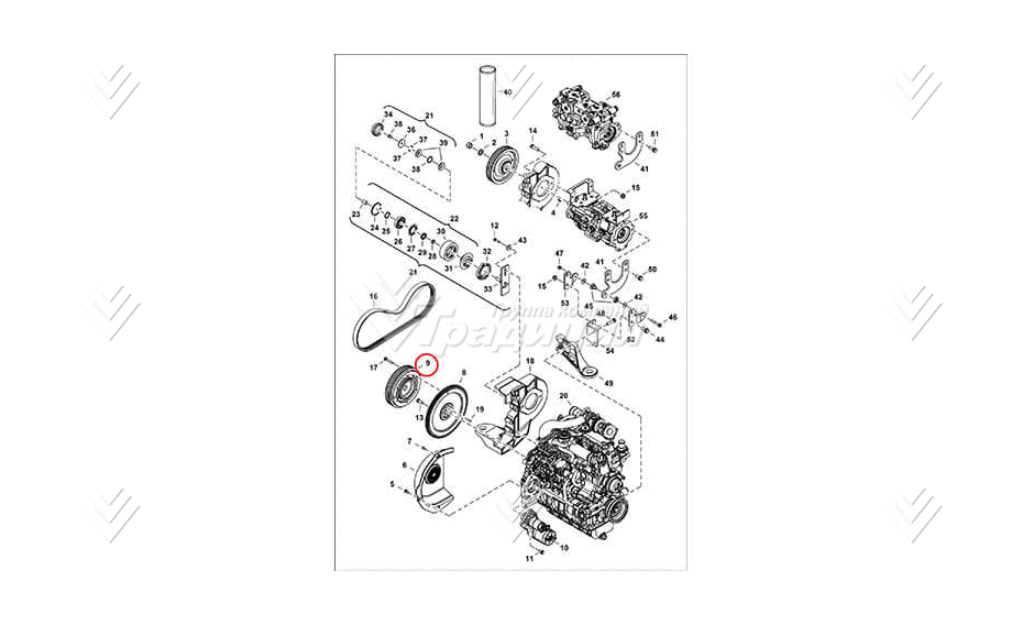 Шкив маховика BOBCAT 7229259 картинка