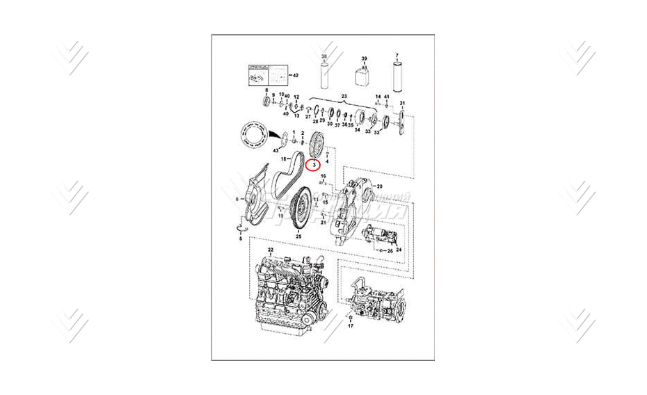 Шкив привода г/н (3-х ручевой) BOBCAT 7113635 картинка