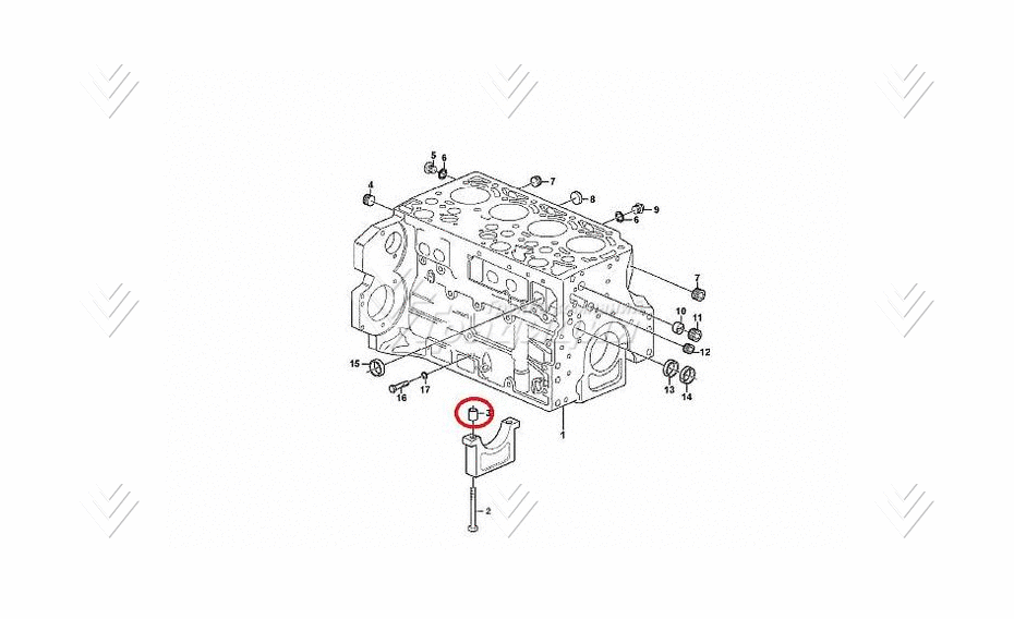 Втулка болта крышки коренного подшипника вала коленчатого VOLVO VOE20460001 картинка