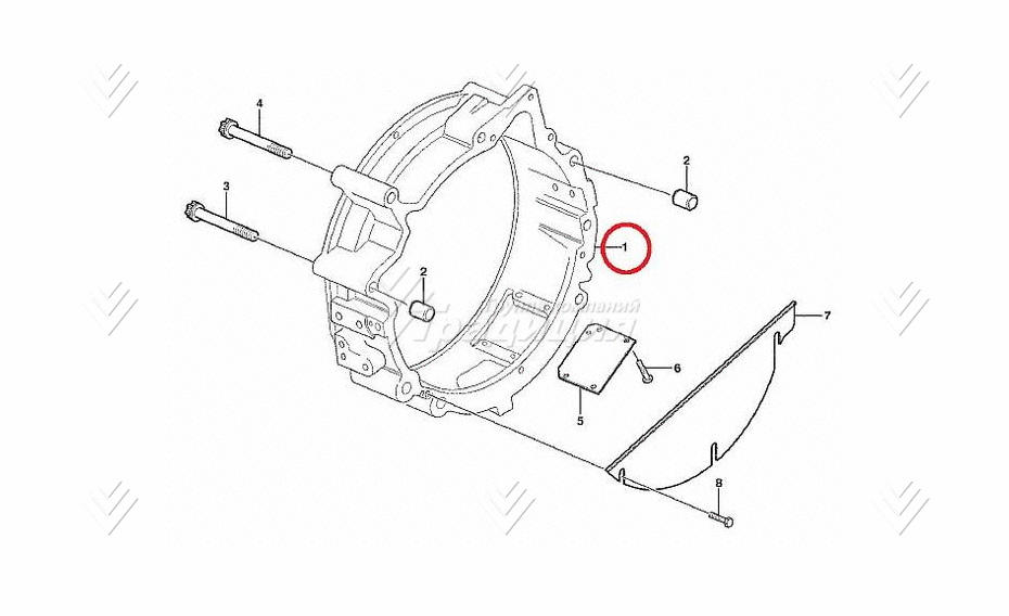 Корпус маховика VOLVO VOE20744652 картинка