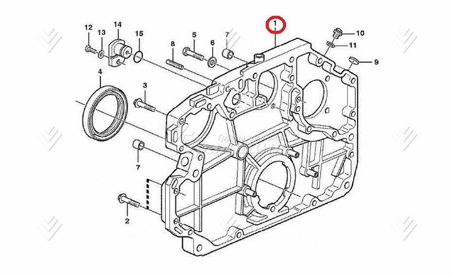 Корпус шестерен двигателя VOLVO VOE20555502 картинка