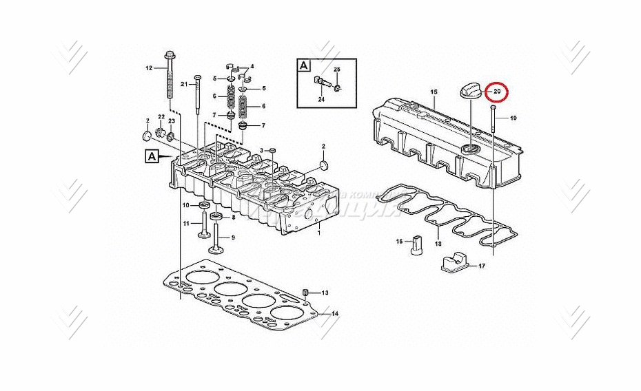 Крышка заливной горловины клапанной крышки VOLVO VOE11700341 картинка