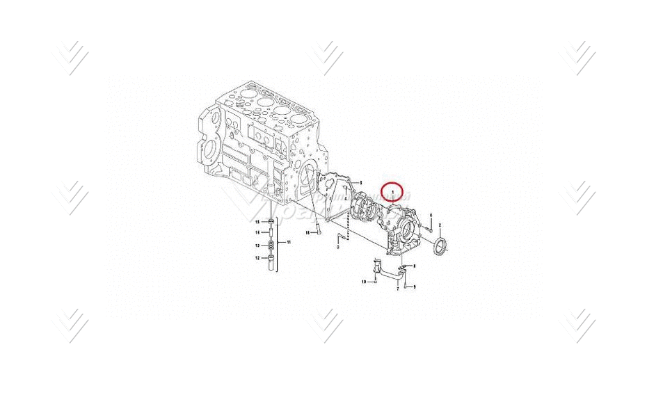 Крышка передняя двигателя VOLVO VOE20882047 картинка