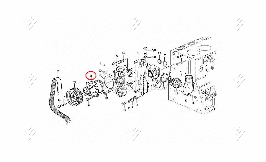 Насос водяной VOLVO VOE20502535 картинка 41041