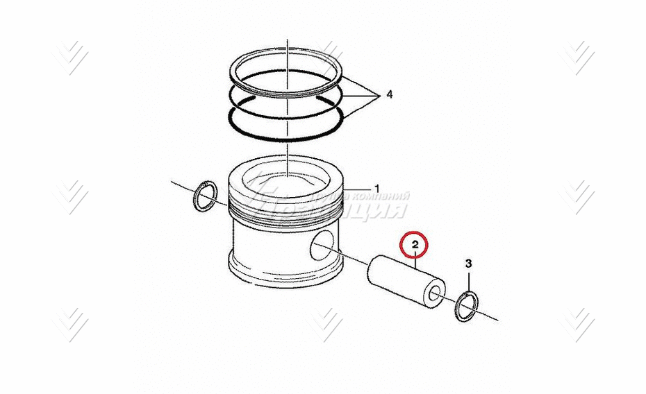 Палец поршневой VOLVO VOE20460009 картинка