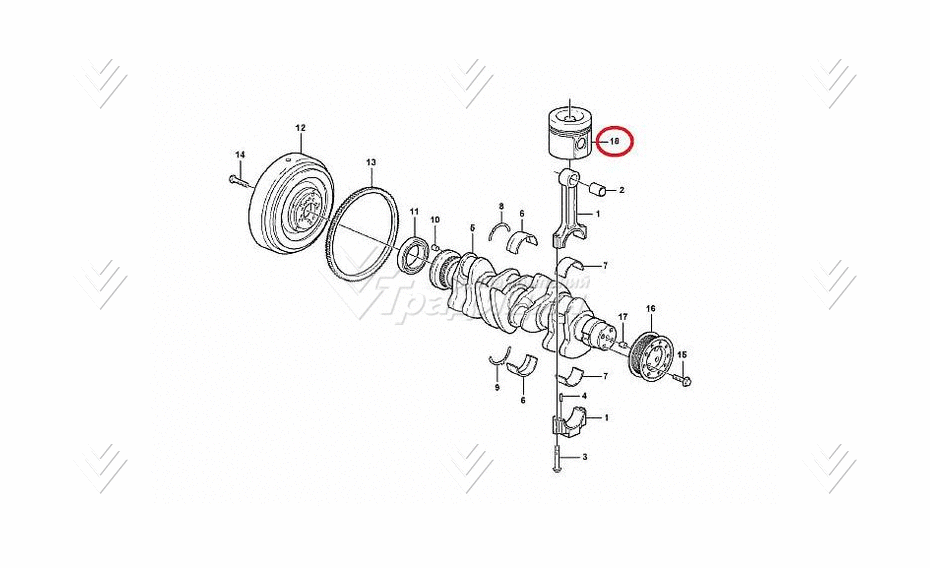 Поршень (1-ый ремонт 101, 50) VOLVO VOE20839988 картинка