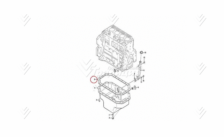 Прокладка картера масляного (поддона) VOLVO VOE20405843 картинка