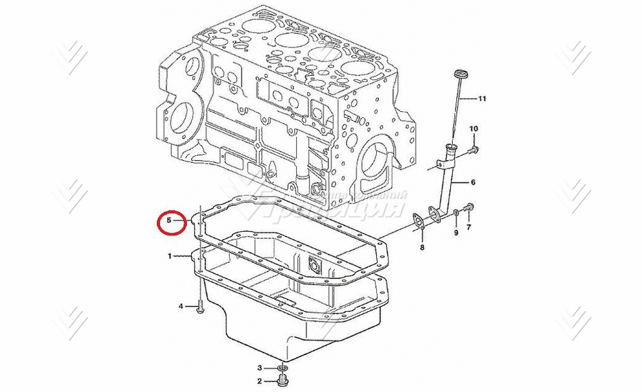 Прокладка картера масляного (поддона) VOLVO VOE20460021 картинка