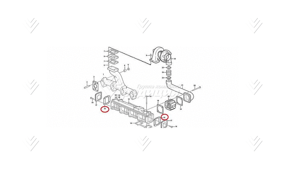 Прокладка впускного коллектора (торцевая) VOLVO VOE20405613 картинка