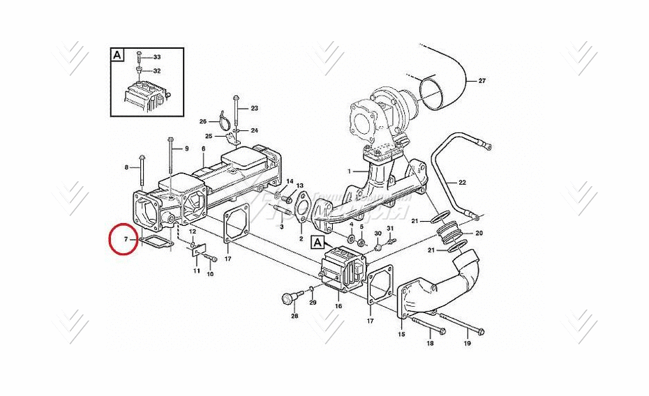 Прокладка впускного коллектора VOLVO VOE20555515 картинка