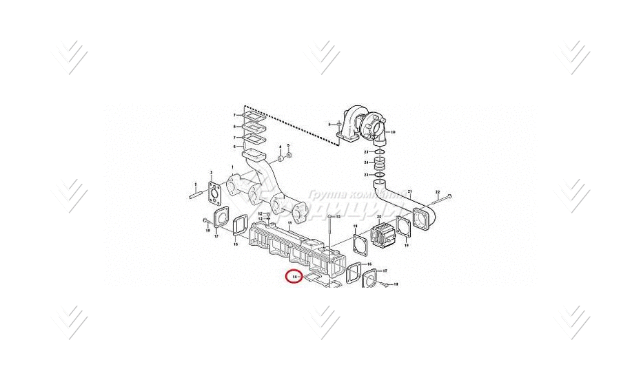 Прокладка впускного коллектора VOLVO VOE20591706 картинка