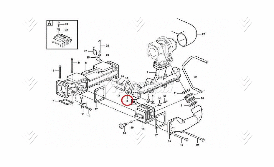 Прокладка выпускного коллектора VOLVO VOE20557208 картинка