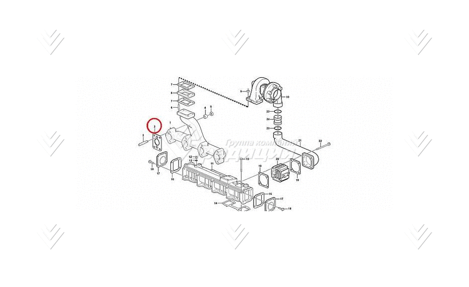 Прокладка выпускного коллектора VOLVO VOE20933261 картинка