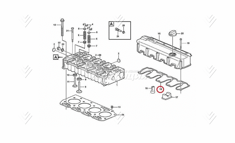 Прокладка крышки клапанов VOLVO VOE20558924 картинка