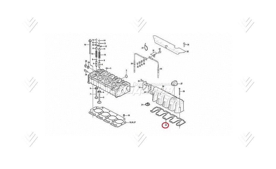 Прокладка крышки клапанов VOLVO VOE20972267 картинка