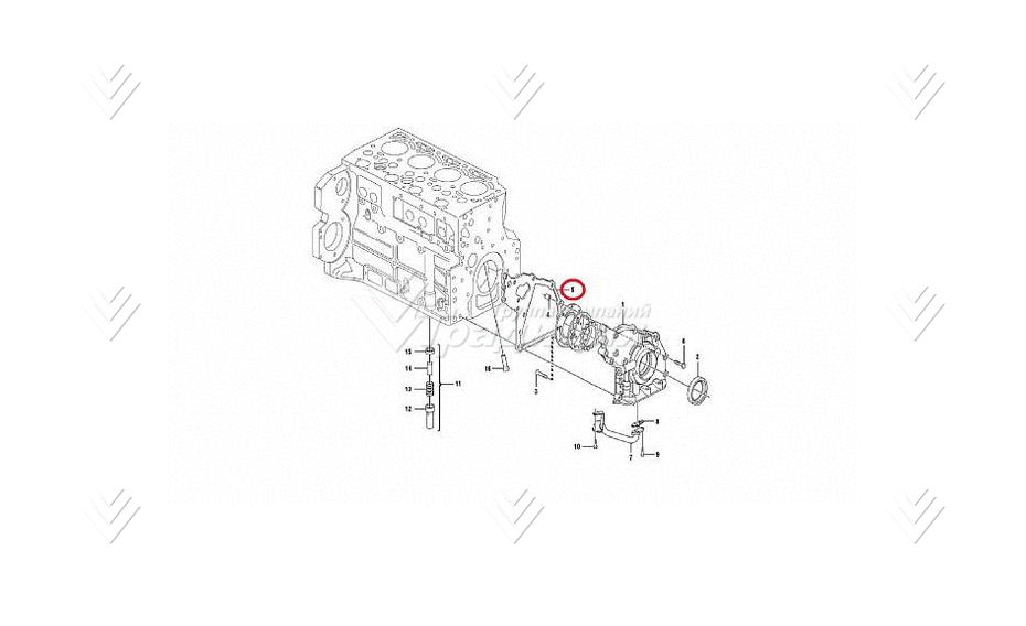 Прокладка крышки передней двигателя VOLVO VOE20742661/ VOE21679835 картинка