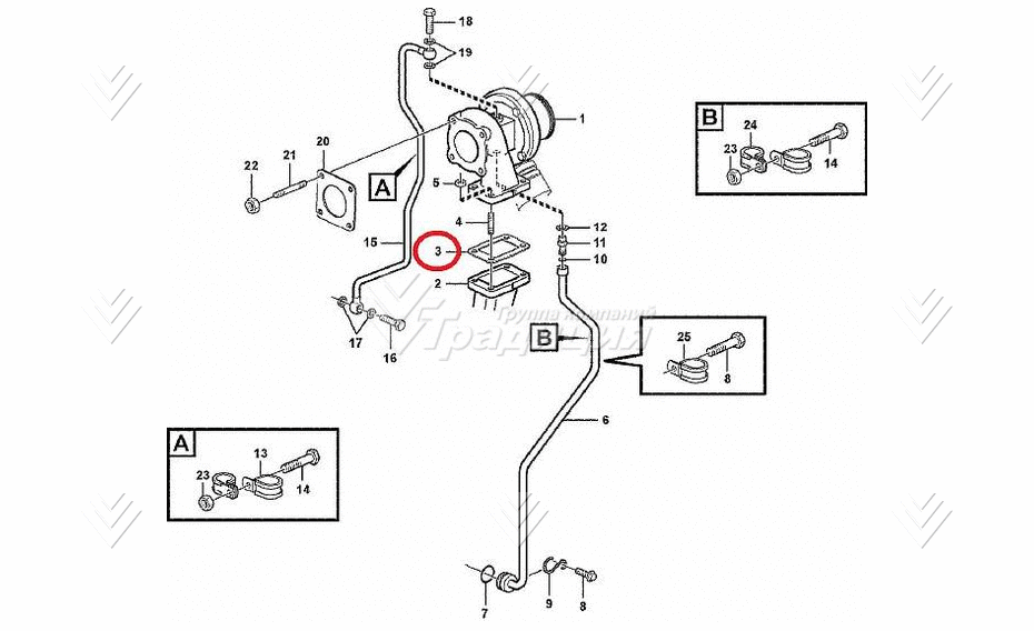 Прокладка турбокомпрессора VOLVO VOE20559834 картинка