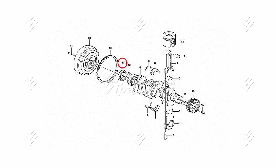 Сальник вала коленчатого VOLVO VOE20459115 картинка