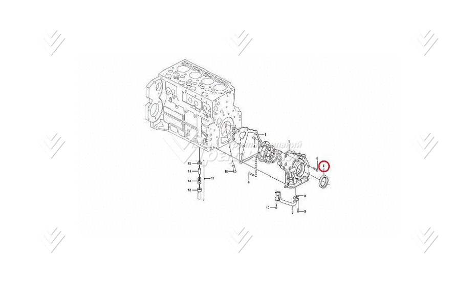 Сальник двигателя VOLVO VOE20412568 картинка