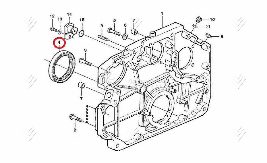 Сальник корпуса шестерен двигателя VOLVO VOE20412286 картинка