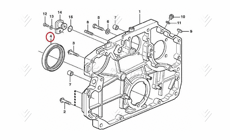 Сальник корпуса шестерен двигателя VOLVO VOE21486084 картинка