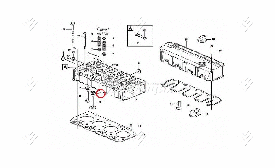 Седло впускного клапана VOLVO VOE20459852 картинка