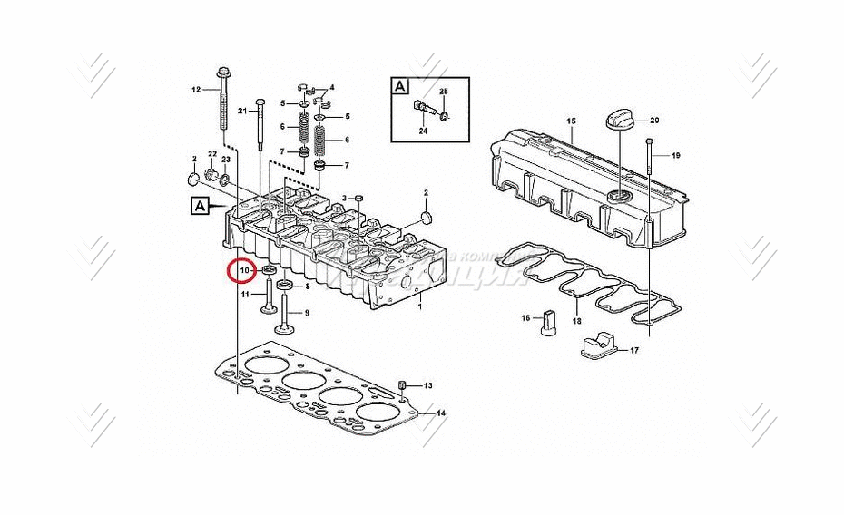 Седло выпускного клапана VOLVO VOE20459854 картинка